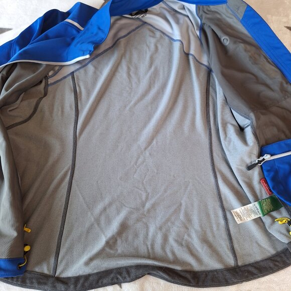 LL Bean Jacket Mens Medium Blue Gore Windstopper Soft Shell Lined Outdoor Hiking - Picture 5 of 14